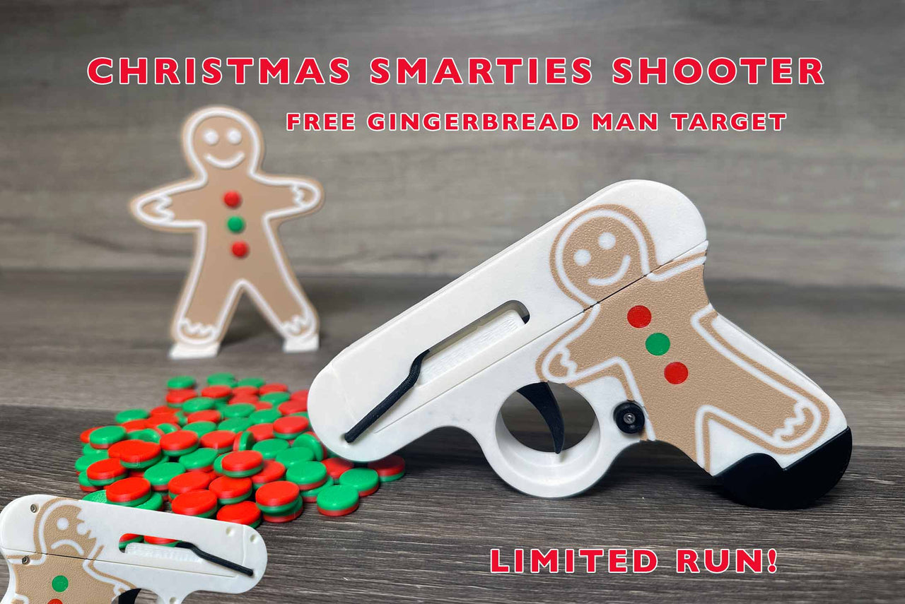 Christmas Smarties Shooter - Free Gingerbread Man Target! Limited Time.